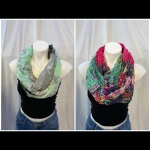 2 for 1 Teal Infinity Scarfs
